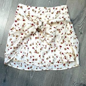 Cute front tie mini skirt